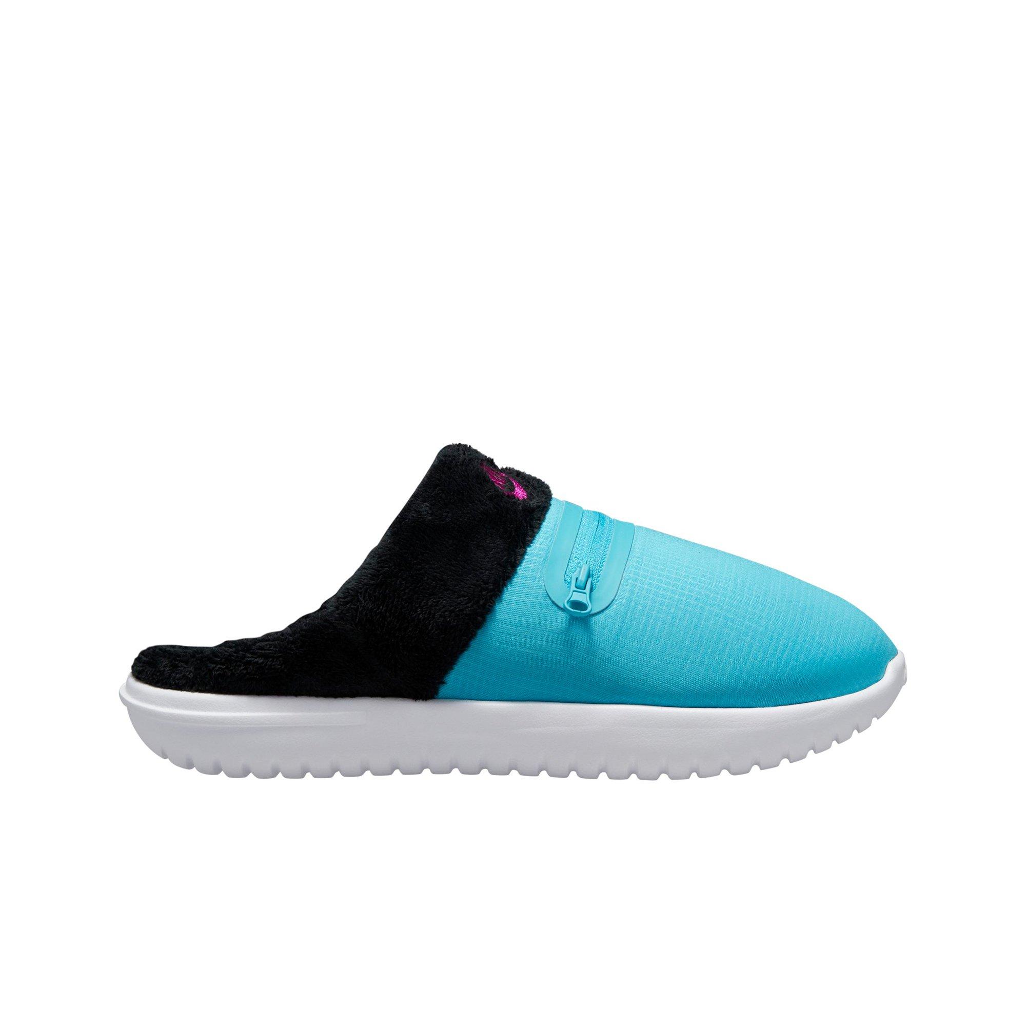 Nike Burrow "Turquoise Blue/Red Plum/Lime Glow/Black" Women's Slipper - TURQUOISE